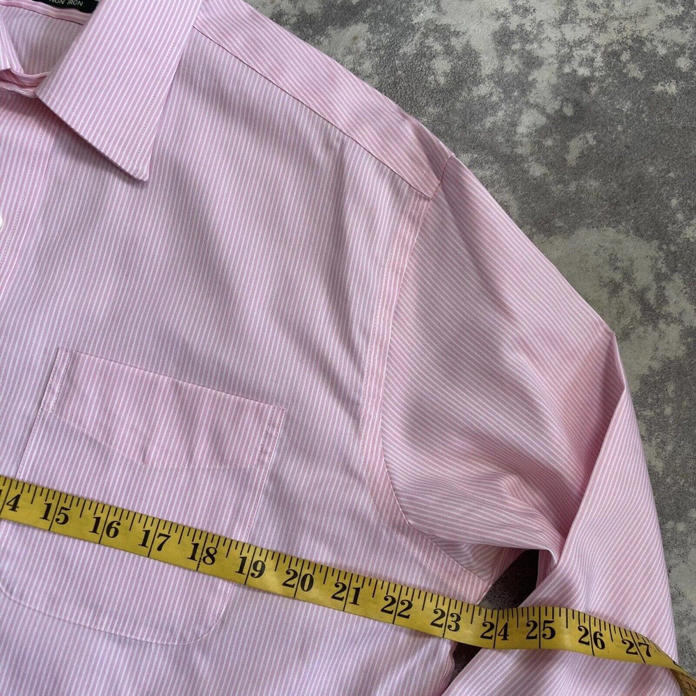 Lauren Ralph Lauren Button Up Shirt Mens Size 15 1/2 34/35 Pink Non Iron LS - Picture 4 of 9
